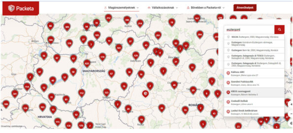 packeta esztergom